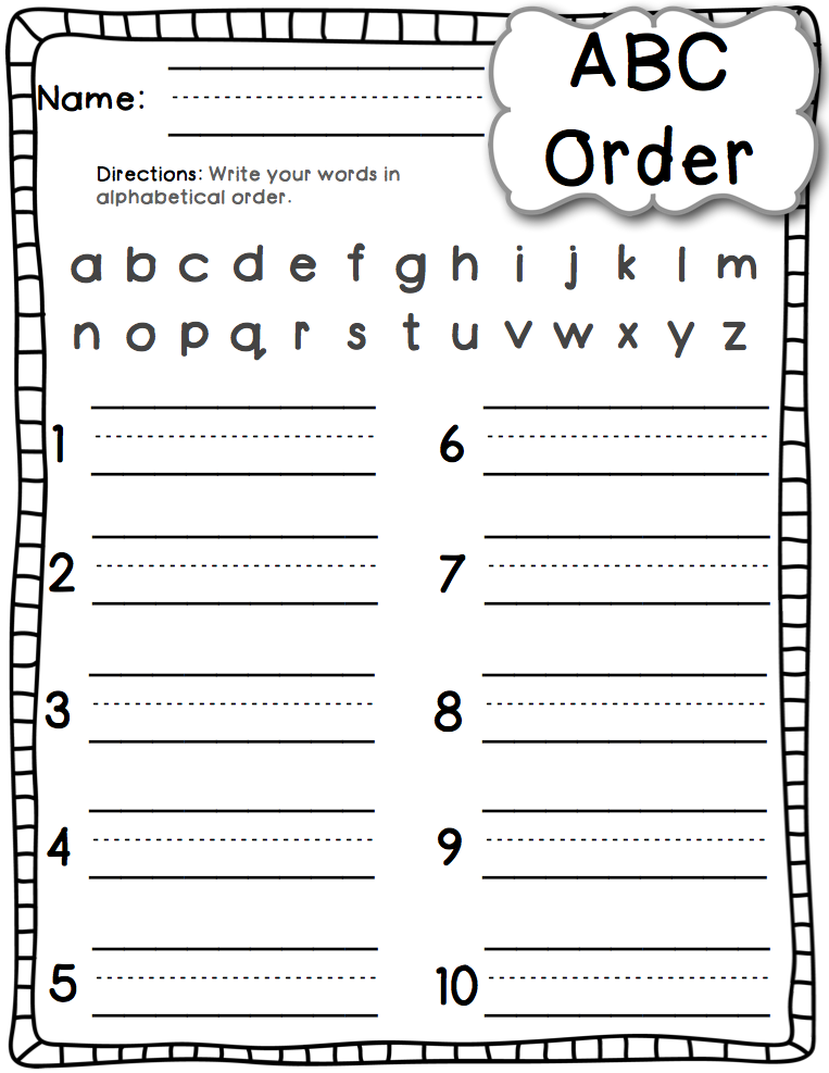 Abc border template
